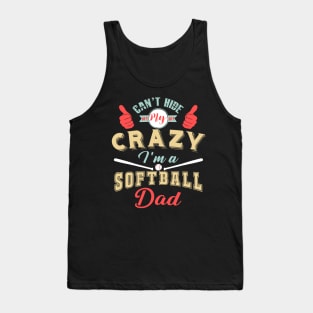 Crazy Dad Softball Player Tank Top